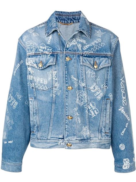 versace collection jackets|Versace denim jacket women's.